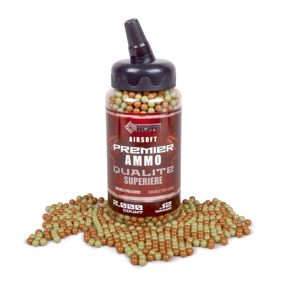 Crosman Premier Ammo 0.12g Airsoft Double Polished BB’s - 2,000 Count